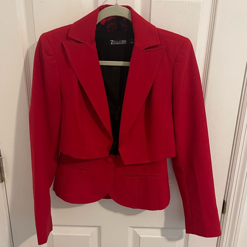 7th Avenue New York & Company 2 Piece Jacket - Red